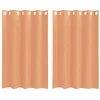 Image de vidaXL Rideaux en Voile avec oeillets 2 pcs Terre Cuite, Rideau en Filet, Rideau Transparent, Voile de fenêtre, Traitement de fenêtre