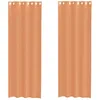 Image de vidaXL Rideaux en Voile avec oeillets 2 pcs Terre Cuite, Rideau en Filet, Rideau Transparent, Voile de fenêtre, Traitement de fenêtre