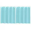 Image de vidaXL Rideaux en Voile avec oeillets 2 pcs Turquoise, Rideau en Filet, Rideau Transparent, Voile de fenêtre, Traitement de fenêtre