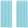 Image de vidaXL Rideaux en Voile avec oeillets 2 pcs Turquoise, Rideau en Filet, Rideau Transparent, Voile de fenêtre, Traitement de fenêtre