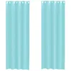 Image de vidaXL Rideaux en Voile avec oeillets 2 pcs Turquoise, Rideau en Filet, Rideau Transparent, Voile de fenêtre, Traitement de fenêtre