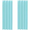 Image de vidaXL Rideaux en Voile avec oeillets 2 pcs Turquoise, Rideau en Filet, Rideau Transparent, Voile de fenêtre, Traitement de fenêtre