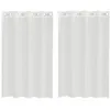Image de vidaXL Rideaux en Voile avec oeillets 2 pcs Blanc, Rideau en Filet, Rideau Transparent, Voile de fenêtre, Traitement de fenêtre