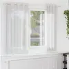 Image de vidaXL Rideaux en voile avec oeillets 2 pcs blanc