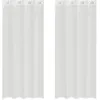 Image de vidaXL Rideaux en Voile avec oeillets 2 pcs Blanc, Rideau en Filet, Rideau Transparent, Voile de fenêtre, Traitement de fenêtre