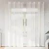 Image de vidaXL Rideaux en voile avec oeillets 2 pcs blanc