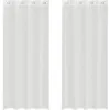 Image de vidaXL Rideaux en Voile avec oeillets 2 pcs Blanc, Rideau en Filet, Rideau Transparent, Voile de fenêtre, Traitement de fenêtre