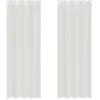 Image de vidaXL Rideaux en Voile avec oeillets 2 pcs Blanc, Rideau en Filet, Rideau Transparent, Voile de fenêtre, Traitement de fenêtre