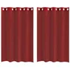 Image de vidaXL Rideaux en Voile avec oeillets 2 pcs Rouge Bordeaux, Rideau en Filet, Rideau Transparent, Voile de fenêtre, Traitement de fenêtre