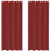 Image de vidaXL Rideaux en Voile avec oeillets 2 pcs Rouge Bordeaux, Rideau en Filet, Rideau Transparent, Voile de fenêtre, Traitement de fenêtre