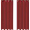 Image de vidaXL Rideaux en Voile avec oeillets 2 pcs Rouge Bordeaux, Rideau en Filet, Rideau Transparent, Voile de fenêtre, Traitement de fenêtre