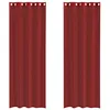 Image de vidaXL Rideaux en Voile avec oeillets 2 pcs Rouge Bordeaux, Rideau en Filet, Rideau Transparent, Voile de fenêtre, Traitement de fenêtre