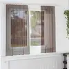 Image de vidaXL Rideaux en voile avec passe-tringles 2 pcs marron