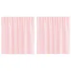 Image de vidaXL Rideaux en Voile avec Passe-tringles 2 pcs Rose Clair, Rideau en Filet, Rideau Transparent, Voile de fenêtre, Traitement de fenêtre