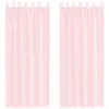 Image de vidaXL Rideaux en Voile avec Passe-tringles 2 pcs Rose Clair, Rideau en Filet, Rideau Transparent, Voile de fenêtre, Traitement de fenêtre