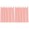 Image de vidaXL Rideaux en Voile avec Passe-tringles 2 pcs Rose, Rideau en Filet, Rideau Transparent, Voile de fenêtre, Traitement de fenêtre