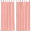Image de vidaXL Rideaux en Voile avec Passe-tringles 2 pcs Rose, Rideau en Filet, Rideau Transparent, Voile de fenêtre, Traitement de fenêtre
