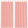 Image de vidaXL Rideaux en Voile avec Passe-tringles 2 pcs Rose, Rideau en Filet, Rideau Transparent, Voile de fenêtre, Traitement de fenêtre
