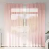 Image de vidaXL Rideaux en voile avec passe-tringles 2 pcs rose