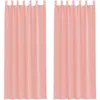 Image de vidaXL Rideaux en Voile avec Passe-tringles 2 pcs Rose, Rideau en Filet, Rideau Transparent, Voile de fenêtre, Traitement de fenêtre