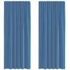 Image de vidaXL Rideaux en Voile avec Passe-tringles 2 pcs Bleu Royal, Rideau en Filet, Rideau Transparent, Voile de fenêtre, Traitement de fenêtre