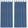 Image de vidaXL Rideaux en Voile avec Passe-tringles 2 pcs Bleu Royal, Rideau en Filet, Rideau Transparent, Voile de fenêtre, Traitement de fenêtre