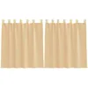 Image de vidaXL Rideaux en Voile avec Passe-tringles 2 pcs Sable, Rideau en Filet, Rideau Transparent, Voile de fenêtre, Traitement de fenêtre