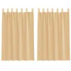 Image de vidaXL Rideaux en Voile avec Passe-tringles 2 pcs Sable, Rideau en Filet, Rideau Transparent, Voile de fenêtre, Traitement de fenêtre