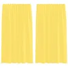 Image de vidaXL Rideaux en Voile avec Passe-tringles 2 pcs Jaune, Rideau en Filet, Rideau Transparent, Voile de fenêtre, Traitement de fenêtre