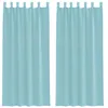 Image de vidaXL Rideaux en Voile avec Passe-tringles 2 pcs Turquoise, Rideau en Filet, Rideau Transparent, Voile de fenêtre, Traitement de fenêtre