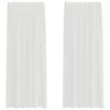 Image de vidaXL Rideaux en Voile avec Passe-tringles 2 pcs Blanc, Rideau en Filet, Rideau Transparent, Voile de fenêtre, Traitement de fenêtre
