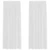 Image de vidaXL Rideaux en Voile avec Passe-tringles 2 pcs Blanc, Rideau en Filet, Rideau Transparent, Voile de fenêtre, Traitement de fenêtre