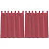 Image de vidaXL Rideaux en Voile avec Passe-tringles 2 pcs Rouge Bordeaux, Rideau en Filet, Rideau Transparent, Voile de fenêtre, Traitement de fenêtre