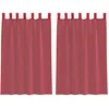 Image de vidaXL Rideaux en Voile avec Passe-tringles 2 pcs Rouge Bordeaux, Rideau en Filet, Rideau Transparent, Voile de fenêtre, Traitement de fenêtre