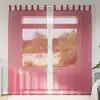 Image de vidaXL Rideaux en voile avec passe-tringles 2 pcs rouge bordeaux