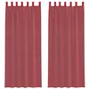 Image de vidaXL Rideaux en Voile avec Passe-tringles 2 pcs Rouge Bordeaux, Rideau en Filet, Rideau Transparent, Voile de fenêtre, Traitement de fenêtre