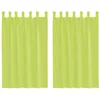 Image de vidaXL Rideaux en Voile avec Passants 2 pcs Vert Pomme, Rideau en Filet, Rideau Transparent, Voile de fenêtre, Traitement de fenêtre