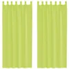 Image de vidaXL Rideaux en Voile avec Passants 2 pcs Vert Pomme, Rideau en Filet, Rideau Transparent, Voile de fenêtre, Traitement de fenêtre
