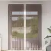 Image de vidaXL Rideaux en voile avec passants 2 pcs marron