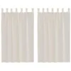 Image de vidaXL Rideaux en Voile avec Passants 2 pcs crème, Rideau en Filet, Rideau Transparent, Voile de fenêtre, Traitement de fenêtre