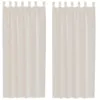 Image de vidaXL Rideaux en Voile avec Passants 2 pcs crème, Rideau en Filet, Rideau Transparent, Voile de fenêtre, Traitement de fenêtre