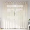 Image de vidaXL Rideaux en voile avec passants 2 pcs crème