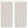 Image de vidaXL Rideaux en Voile avec Passants 2 pcs crème, Rideau en Filet, Rideau Transparent, Voile de fenêtre, Traitement de fenêtre