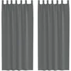 Image de vidaXL Rideaux en Voile avec Boucles 2 pcs Gris foncé 140x245 cm, Rideau en Filet, Rideau Transparent, Voile de fenêtre, Traitement de fenêtre