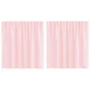 Image de vidaXL Rideaux en Voile avec Boucles 2 pcs Rose Clair 140x140 cm, Rideau en Filet, Rideau Transparent, Voile de fenêtre, Traitement de fenêtre