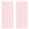 Image de vidaXL Rideaux en Voile avec Boucles 2 pcs Rose Clair 140x260 cm, Rideau en Filet, Rideau Transparent, Voile de fenêtre, Traitement de fenêtre