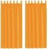 Image de vidaXL Rideaux en Voile avec Boucles 2 pcs Orange 140x225 cm, Rideau en Filet, Rideau Transparent, Voile de fenêtre, Traitement de fenêtre