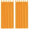 Image de vidaXL Rideaux en Voile avec Boucles 2 pcs Orange 140x245 cm, Rideau en Filet, Rideau Transparent, Voile de fenêtre, Traitement de fenêtre