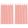 Image de vidaXL Rideaux en Voile avec Boucles 2 pcs Rose 140x175 cm, Rideau en Filet, Rideau Transparent, Voile de fenêtre, Traitement de fenêtre