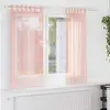 Image de vidaXL Rideaux en voile avec boucles 2 pcs rose 140x175 cm